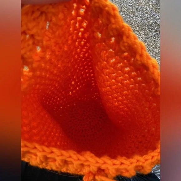 Newborn Candy Corn crochet knitted outfit costume snuggle pictures Baby clothes - Picture 5 of 12